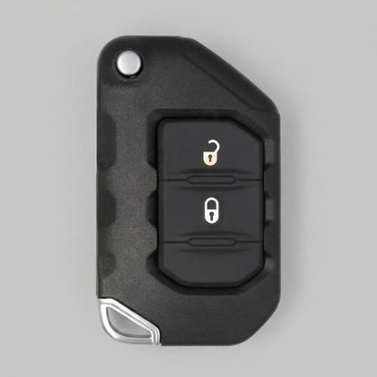 Jeep Hand-Stitched Alcantara Key Fob Cover – Rugged Flip Key 2-Button