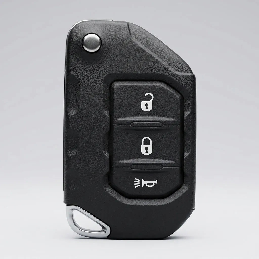 Jeep Hand-Stitched Alcantara Key Fob Cover – Rugged Panic Flip Key