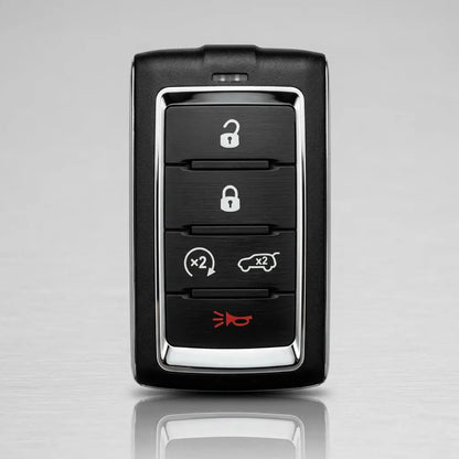 Jeep Hand-Stitched Alcantara Key Fob Cover – Vertical 5-Button Smart Key
