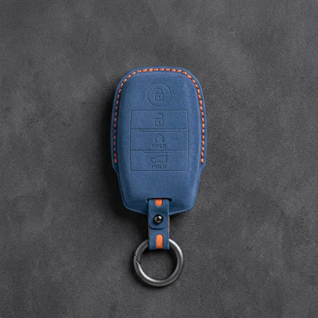 Kia Hand-Stitched Alcantara Key Fob Cover – Block Smart Key 4-Button