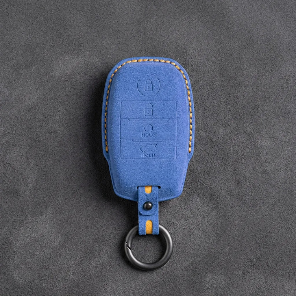 Kia Hand-Stitched Alcantara Key Fob Cover – Block Smart Key 4-Button