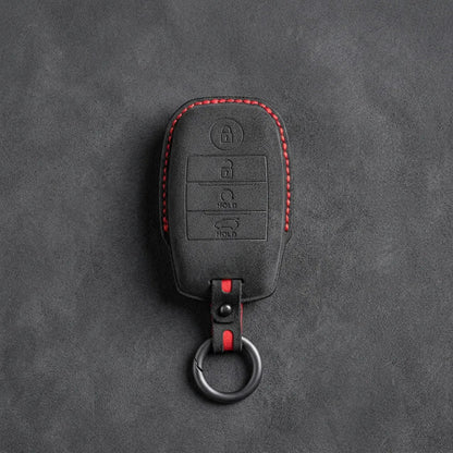 Kia Hand-Stitched Alcantara Key Fob Cover – Block Smart Key 4-Button