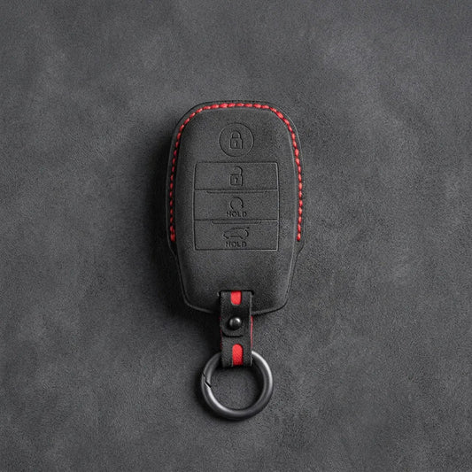 Kia Hand-Stitched Alcantara Key Fob Cover – Block Smart Key 4-Button