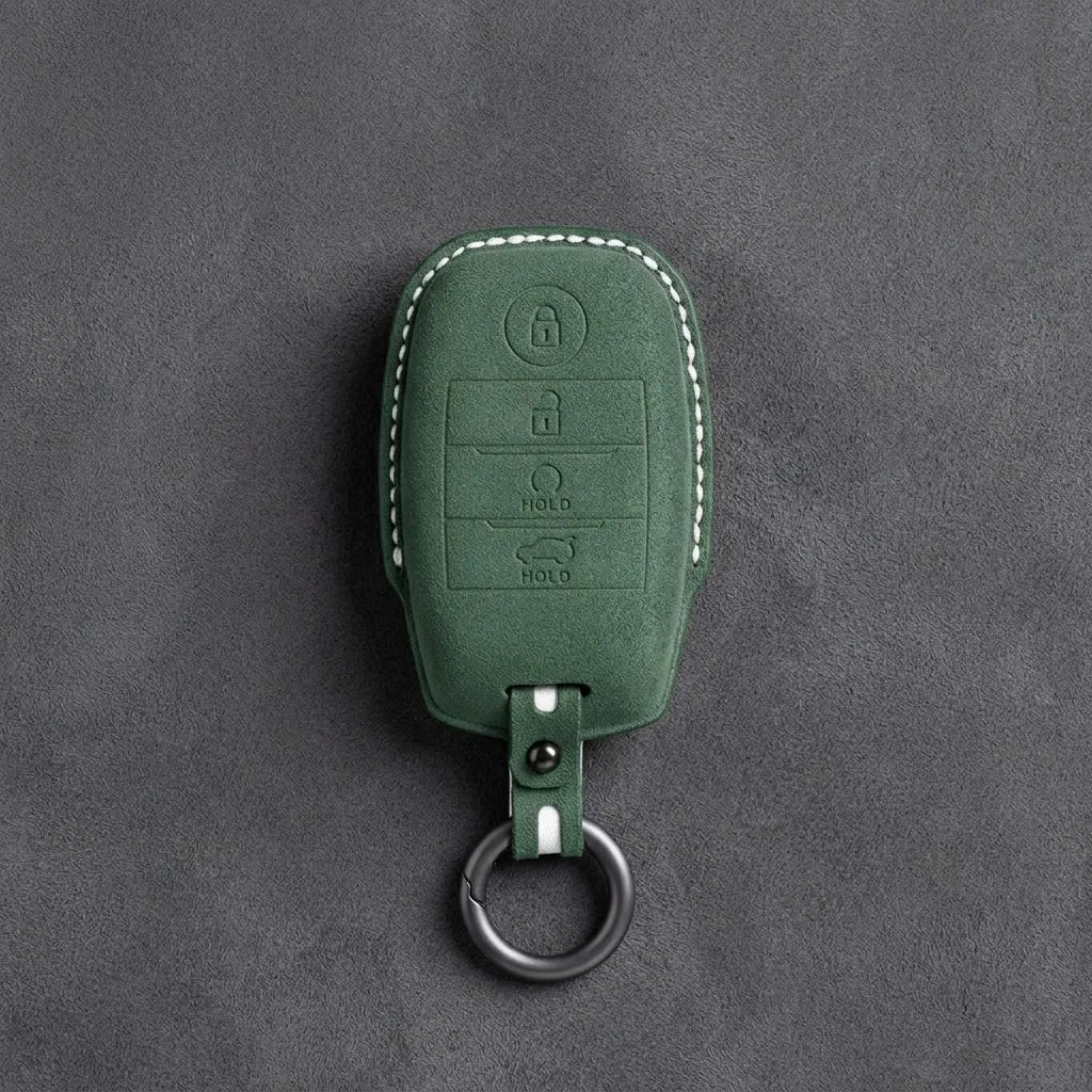 Kia Hand-Stitched Alcantara Key Fob Cover – Block Smart Key 4-Button