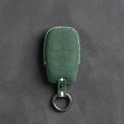 Kia Hand-Stitched Alcantara Key Fob Cover – Block Smart Key 4-Button