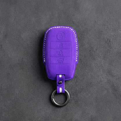 Kia Hand-Stitched Alcantara Key Fob Cover – Block Smart Key 4-Button