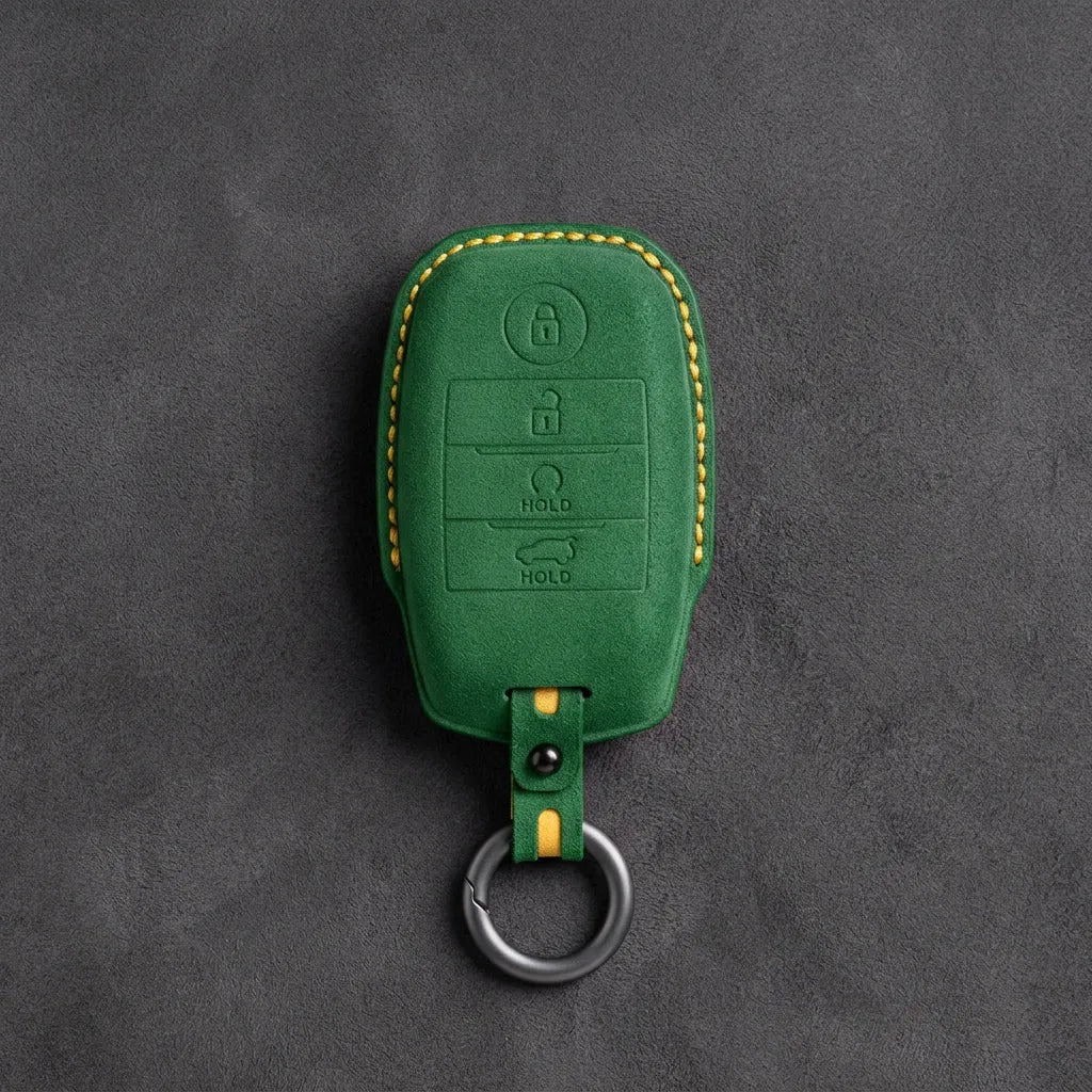 Kia Hand-Stitched Alcantara Key Fob Cover – Block Smart Key 4-Button