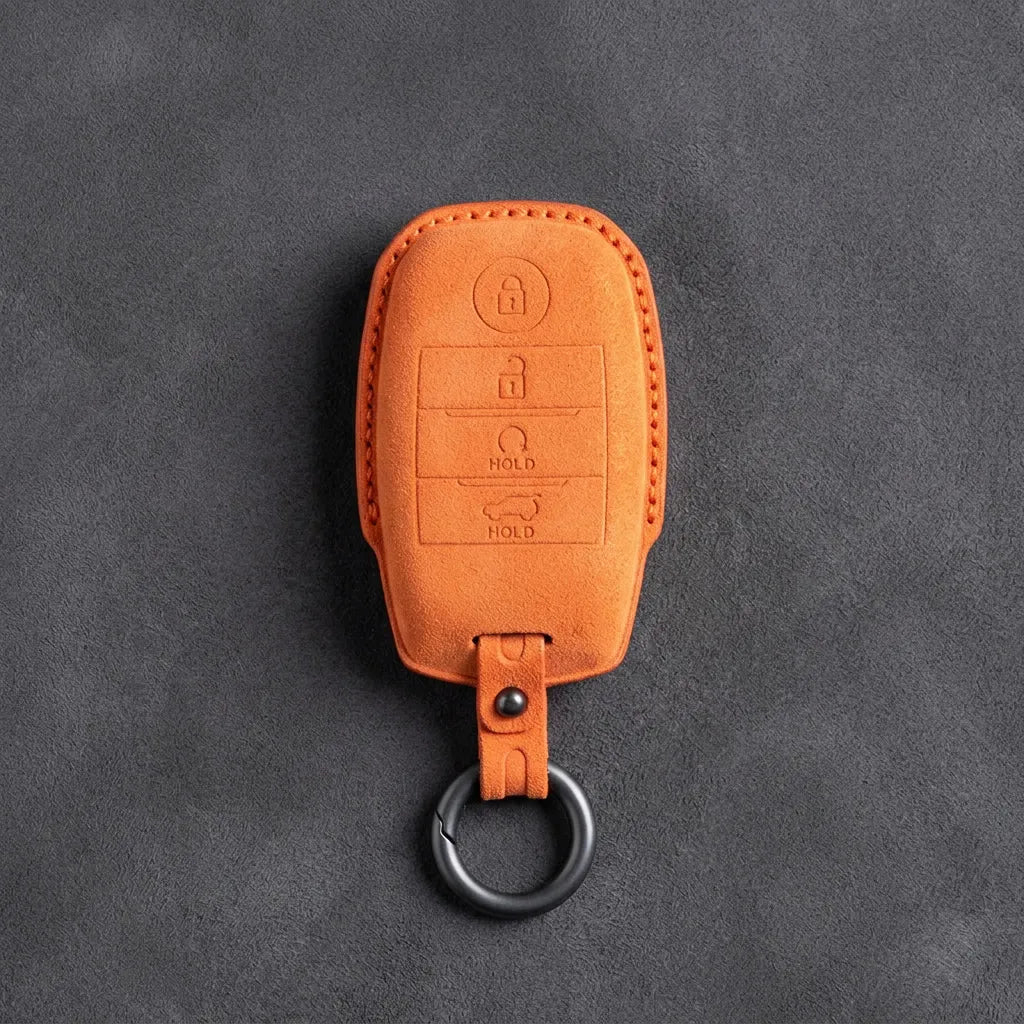 Kia Hand-Stitched Alcantara Key Fob Cover – Block Smart Key 4-Button