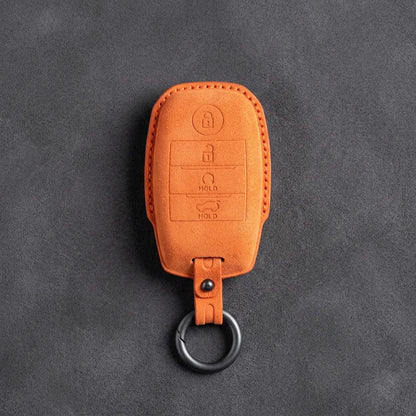 Kia Hand-Stitched Alcantara Key Fob Cover – Block Smart Key 4-Button