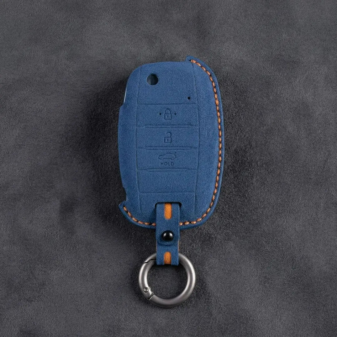 Kia Hand-Stitched Alcantara Key Fob Cover – Flip Key 3-Button