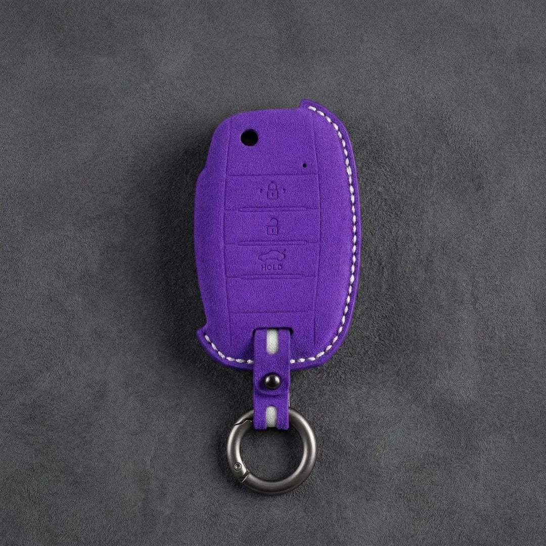 Kia Hand-Stitched Alcantara Key Fob Cover – Flip Key 3-Button