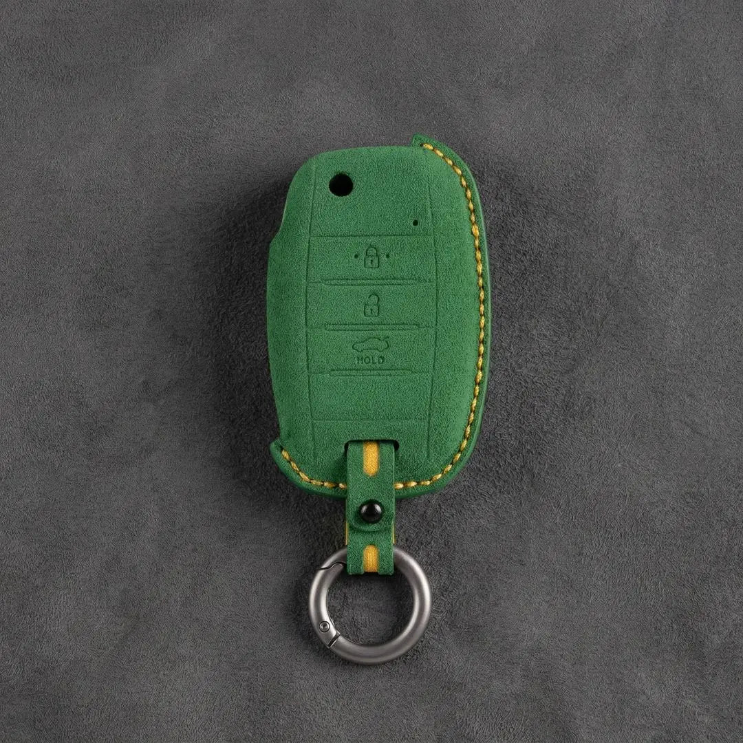 Kia Hand-Stitched Alcantara Key Fob Cover – Flip Key 3-Button