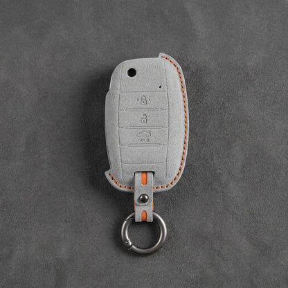 Kia Hand-Stitched Alcantara Key Fob Cover – Flip Key 3-Button