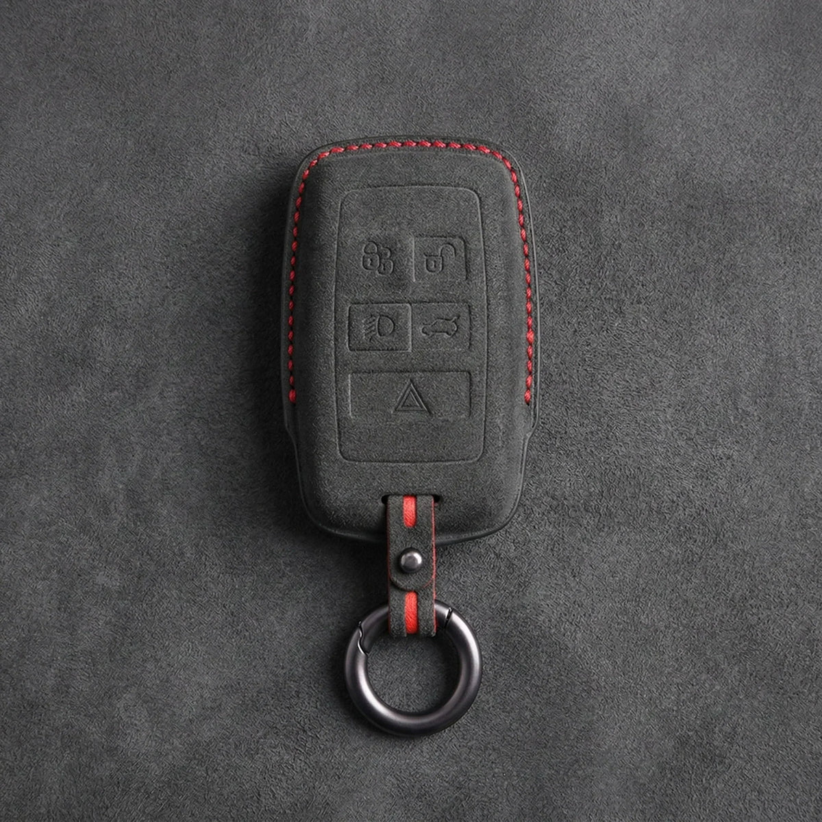 Land Rover Hand-Stitched Alcantara Key Fob Cover - Rectangular 5-Button