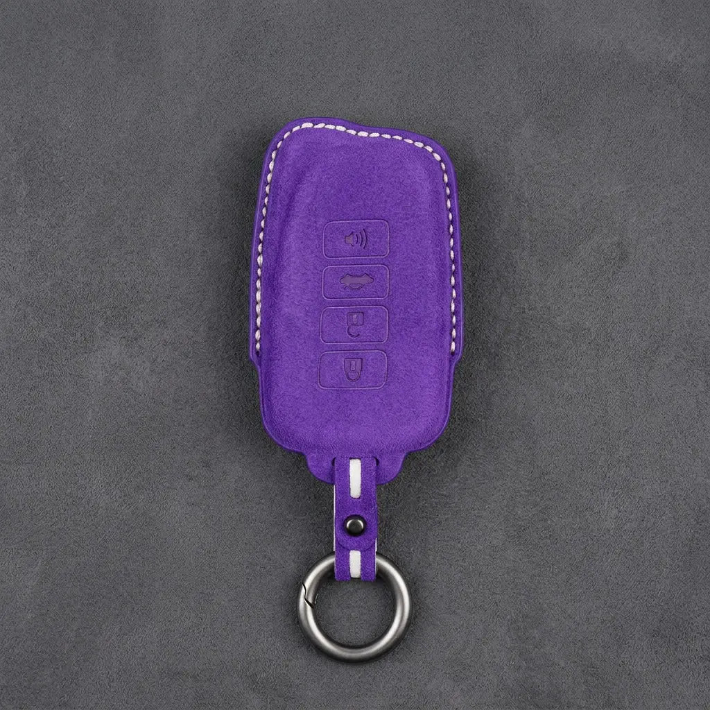 Lexus Hand-Stitched Alcantara Key Fob Cover – Block 4-Button