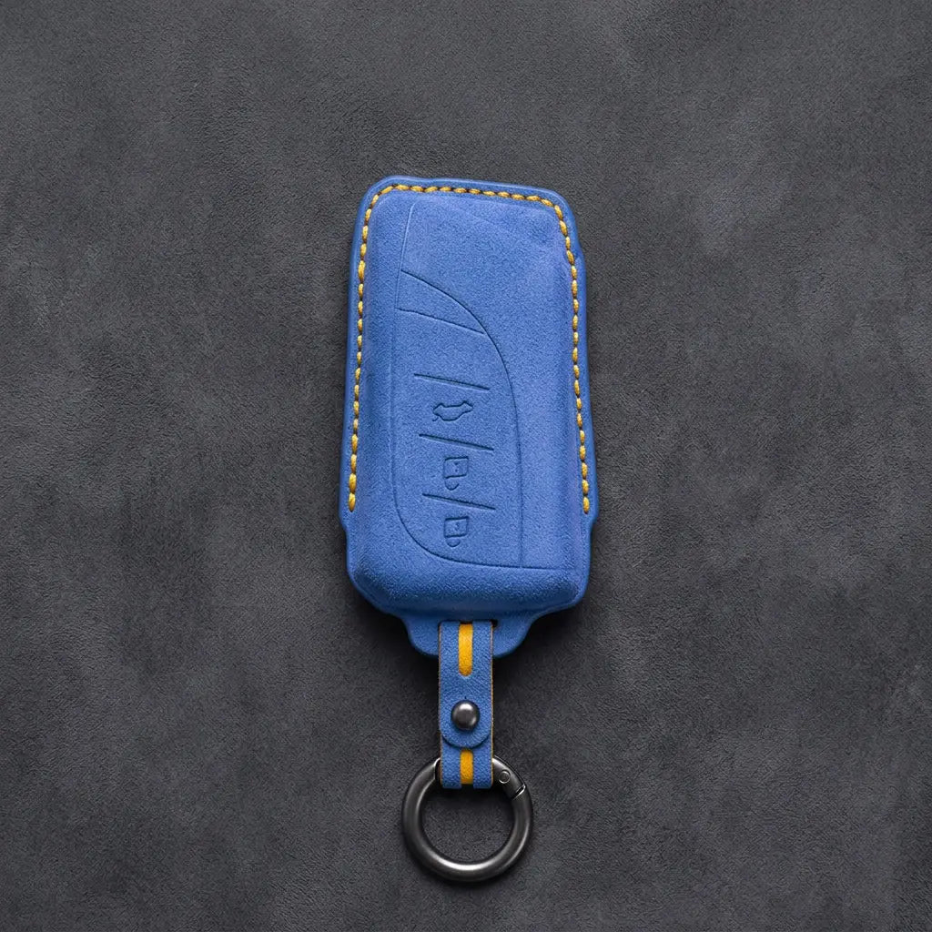 Lexus Hand-Stitched Alcantara Key Fob Cover – Curved 3-Button Remote