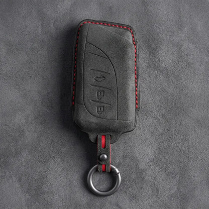 Lexus Hand-Stitched Alcantara Key Fob Cover – Curved 3-Button Remote