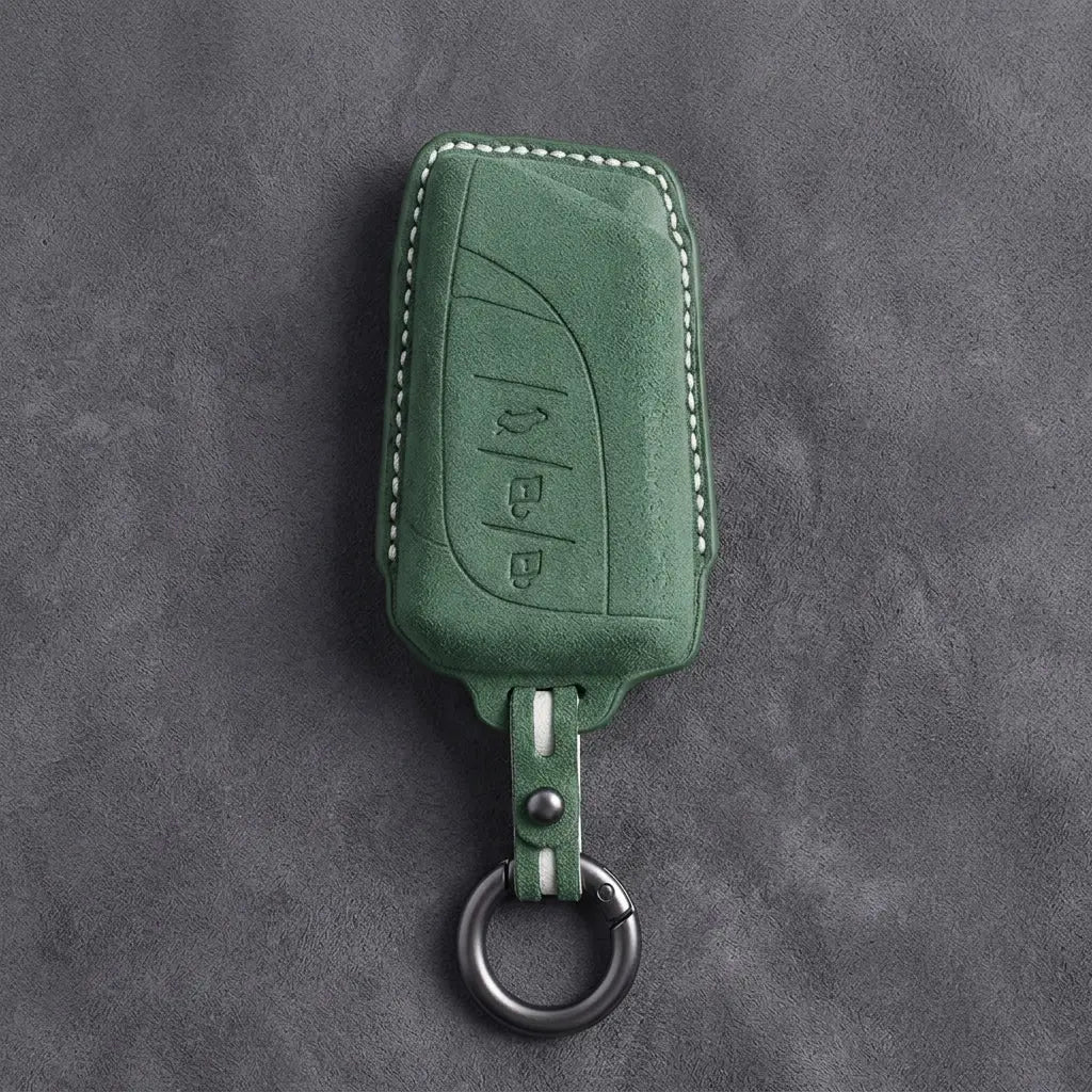 Lexus Hand-Stitched Alcantara Key Fob Cover – Curved 3-Button Remote