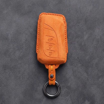 Lexus Hand-Stitched Alcantara Key Fob Cover – Curved 3-Button Remote
