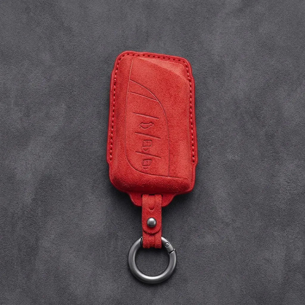 Lexus Hand-Stitched Alcantara Key Fob Cover – Curved 3-Button Remote