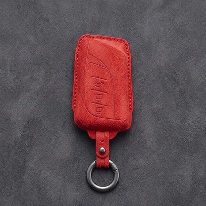 Lexus Hand-Stitched Alcantara Key Fob Cover – Curved 3-Button Remote