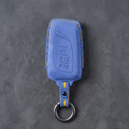 Lexus Hand-Stitched Alcantara Key Fob Cover – Curved 5-Button Remote