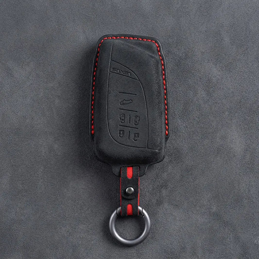 Lexus Hand-Stitched Alcantara Key Fob Cover – Curved 5-Button Remote