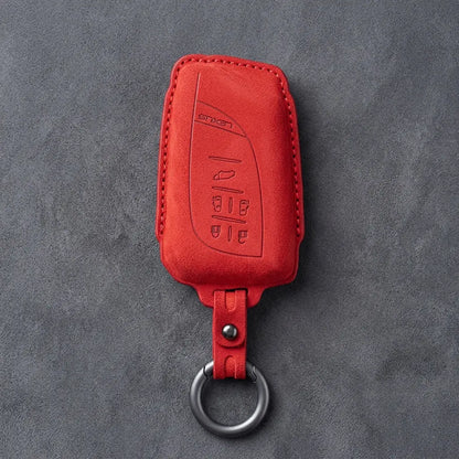 Lexus Hand-Stitched Alcantara Key Fob Cover – Curved 5-Button Remote