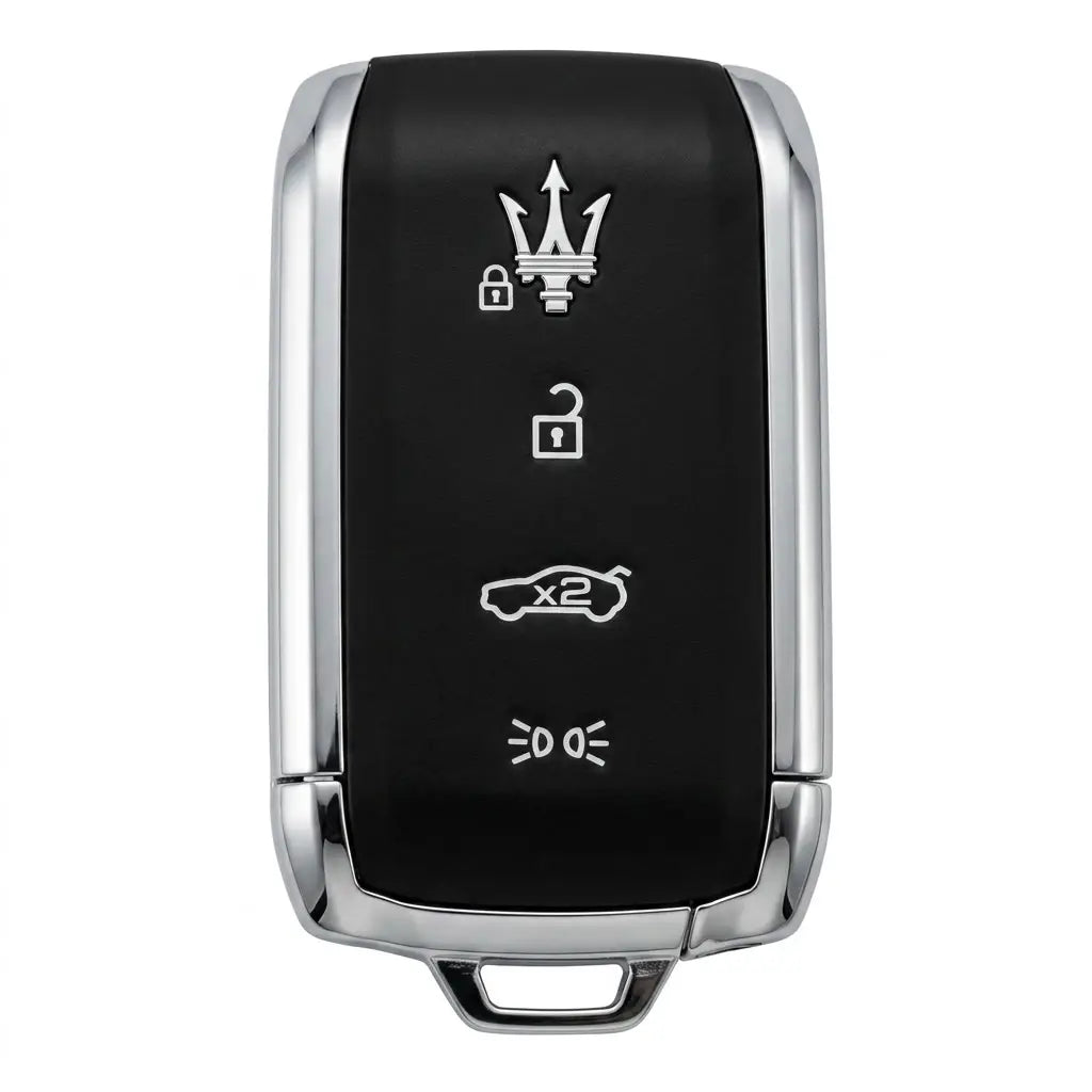 Maserati Hand-Stitched Alcantara Key Fob Cover – Rectangular Shield Fob