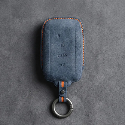 Maserati Hand-Stitched Alcantara Key Fob Cover – Rectangular Shield Fob
