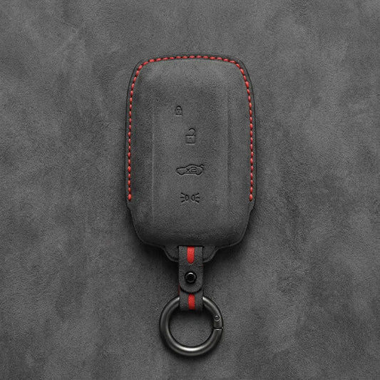 Maserati Hand-Stitched Alcantara Key Fob Cover – Rectangular Shield Fob