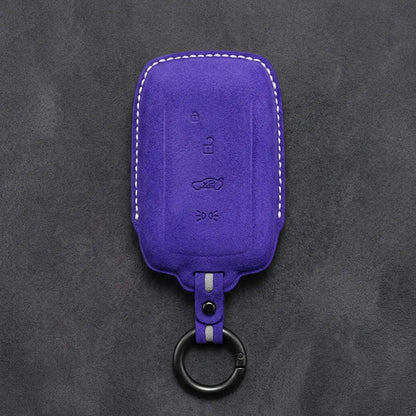 Maserati Hand-Stitched Alcantara Key Fob Cover – Rectangular Shield Fob