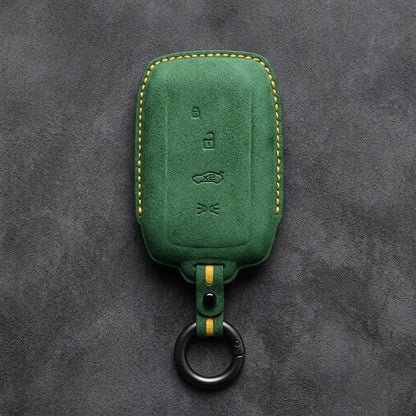 Maserati Hand-Stitched Alcantara Key Fob Cover – Rectangular Shield Fob