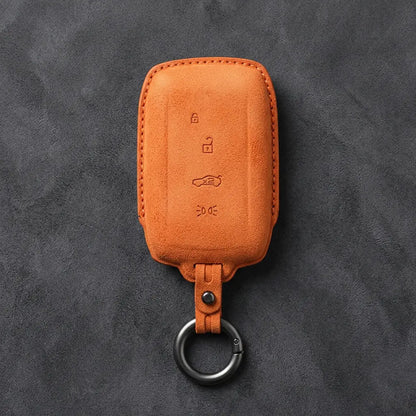 Maserati Hand-Stitched Alcantara Key Fob Cover – Rectangular Shield Fob