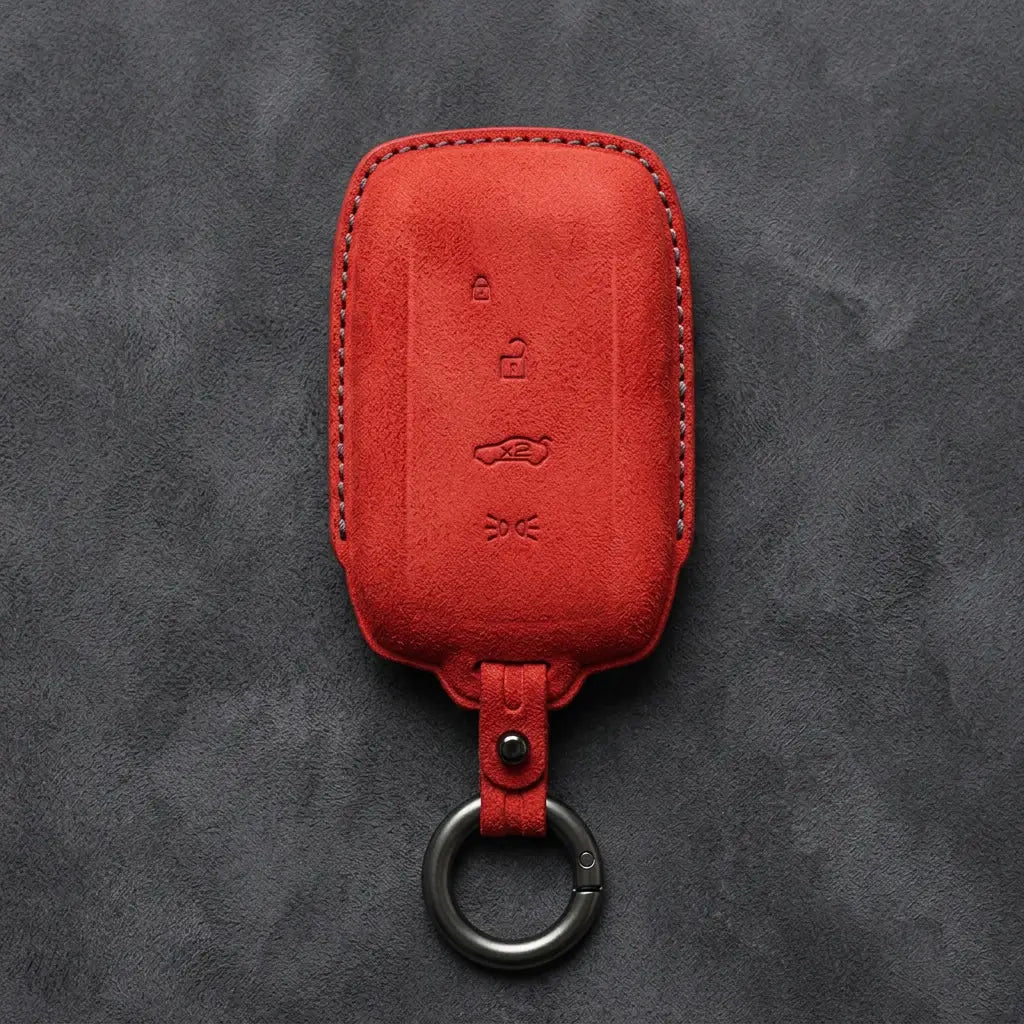 Maserati Hand-Stitched Alcantara Key Fob Cover – Rectangular Shield Fob