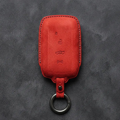 Maserati Hand-Stitched Alcantara Key Fob Cover – Rectangular Shield Fob