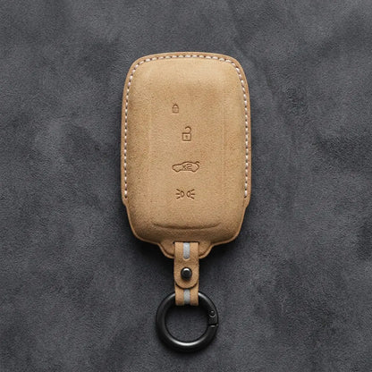 Maserati Hand-Stitched Alcantara Key Fob Cover – Rectangular Shield Fob