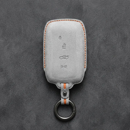 Maserati Hand-Stitched Alcantara Key Fob Cover – Rectangular Shield Fob