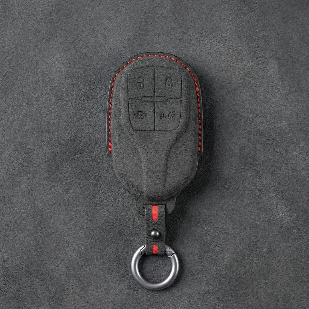 Maserati Hand-Stitched Alcantara Key Fob Cover – Shield 4-Button