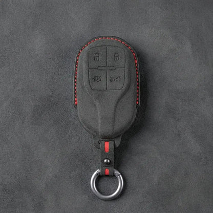 Maserati Hand-Stitched Alcantara Key Fob Cover – Shield 4-Button