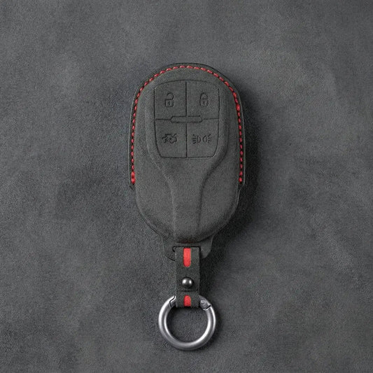 Maserati Hand-Stitched Alcantara Key Fob Cover – Shield 4-Button