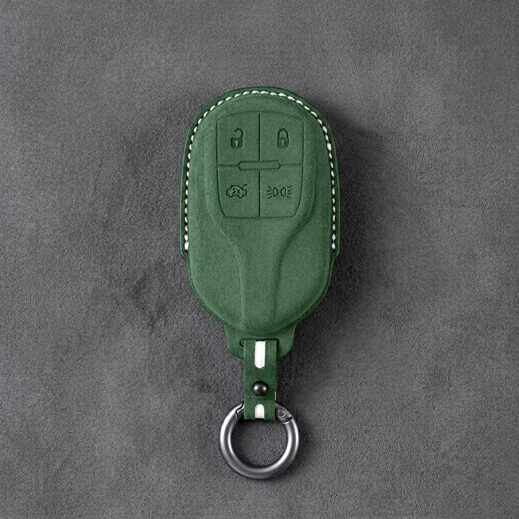 Maserati Hand-Stitched Alcantara Key Fob Cover – Shield 4-Button