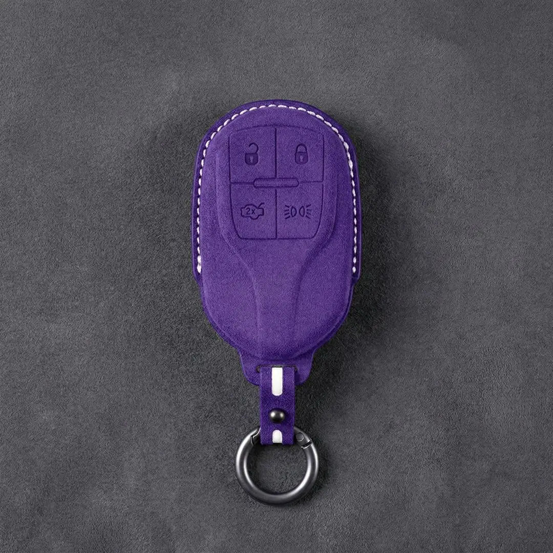 Maserati Hand-Stitched Alcantara Key Fob Cover – Shield 4-Button
