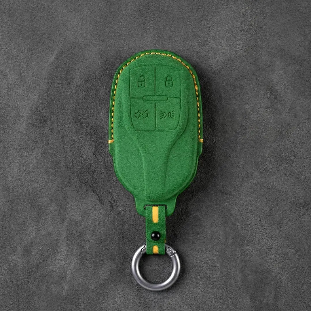 Maserati Hand-Stitched Alcantara Key Fob Cover – Shield 4-Button