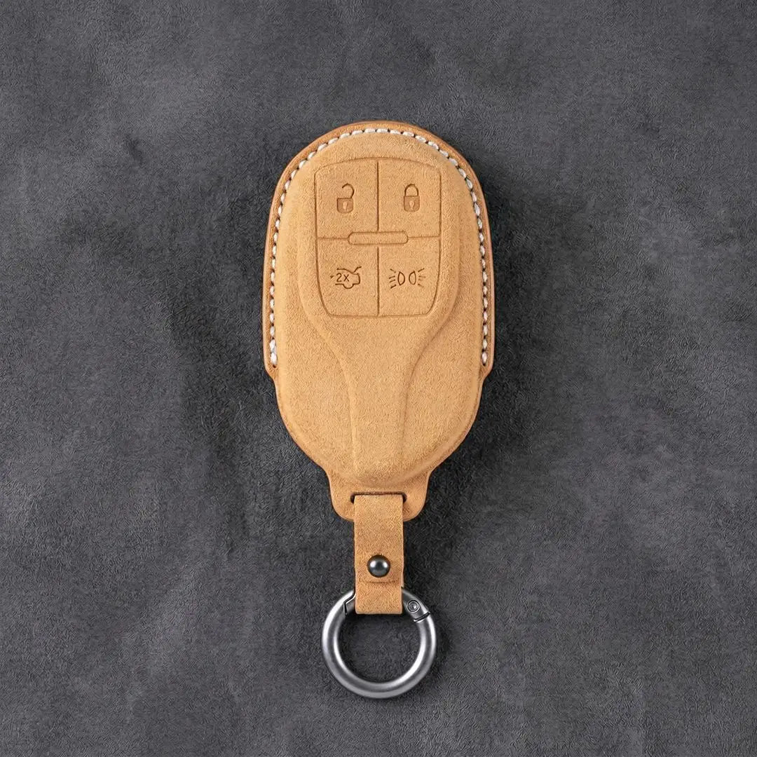 Maserati Hand-Stitched Alcantara Key Fob Cover – Shield 4-Button