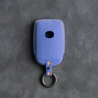 Mazda Hand-Stitched Alcantara Key Fob Cover – Side-Button Series