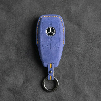 Mercedes-Benz Alcantara Key Fob - Chrome SmartKey 4-Button