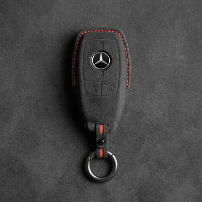 Mercedes-Benz Alcantara Key Fob - Chrome SmartKey 4-Button