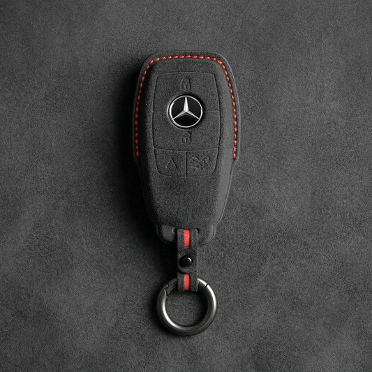 Mercedes-Benz Alcantara Key Fob - Chrome SmartKey 4-Button
