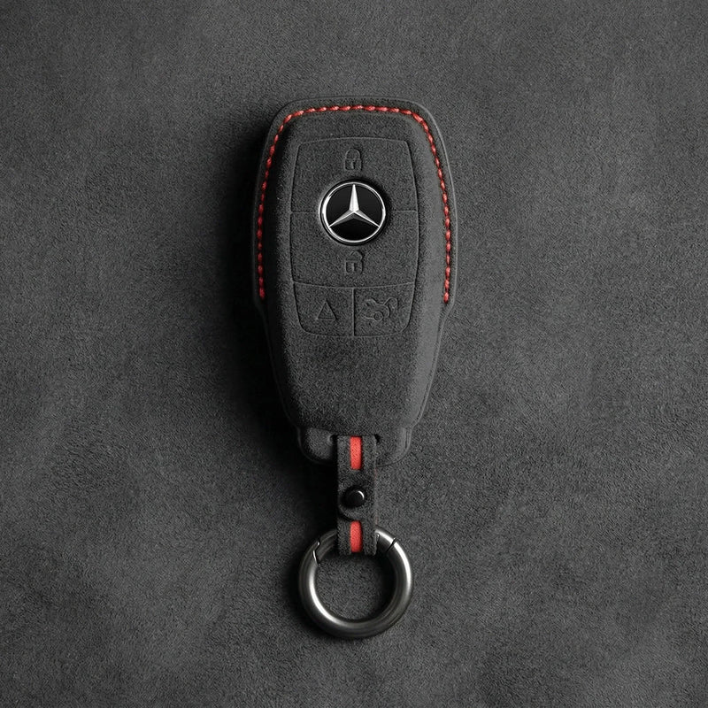 Mercedes-Benz Alcantara Key Fob - Chrome SmartKey 4-Button